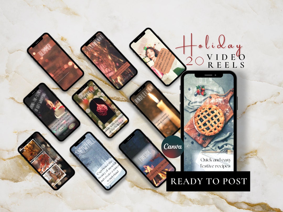 20 Festive Reels Instagram Video Template Influencer Video Reel