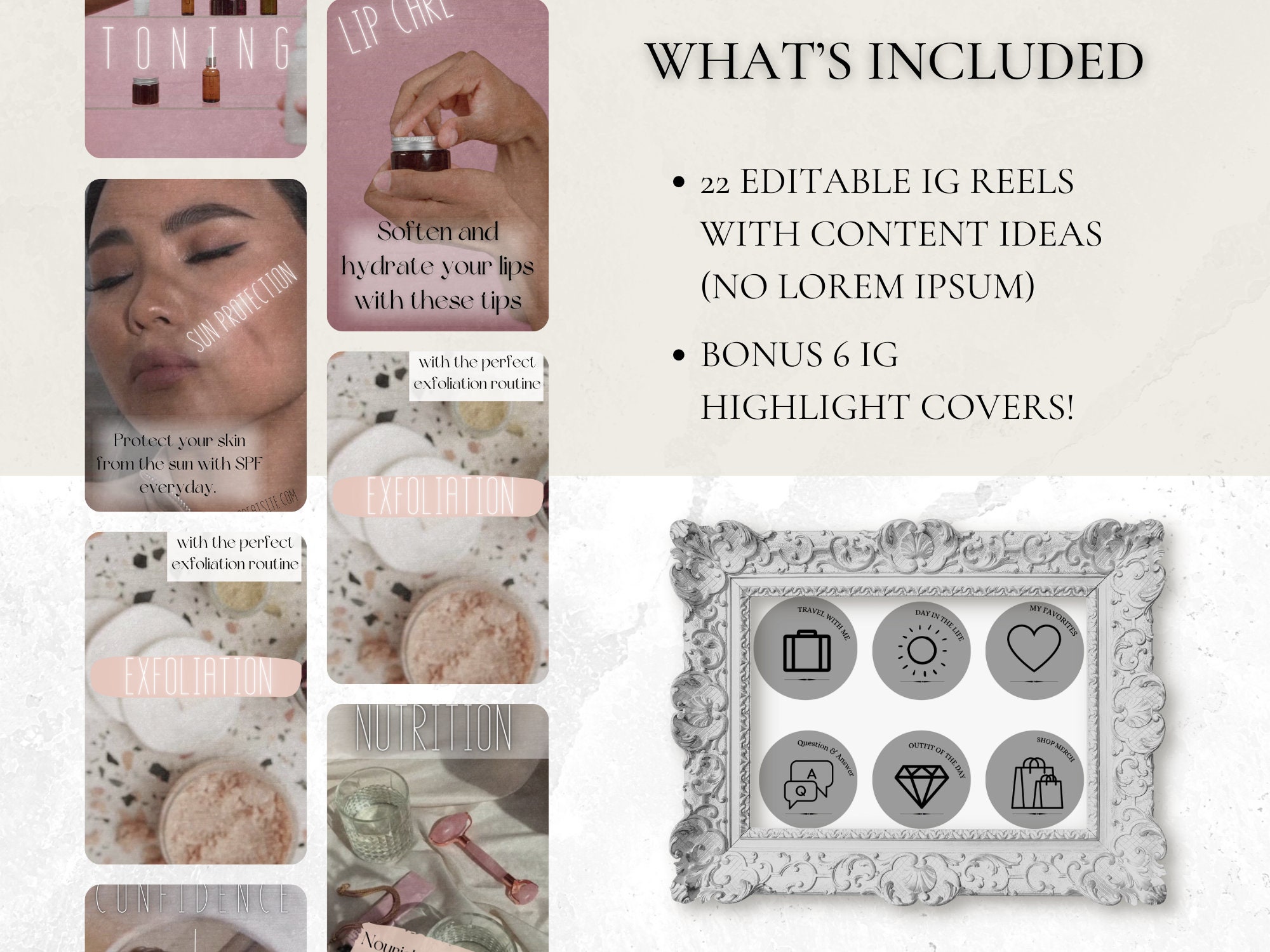 22 Readytopost Skincare Reels Instagram Reel Template Skincare Template Esthetician Reel