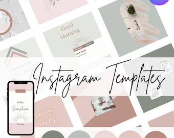 Canva INSTAGRAM TEMPLATE Social Media Influencer Pack, Instagram Quotes, Modern Style Stories & Post