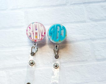 Personalized Badge Reel, Nurse Badge Reel, Badge Buddy, Cute Badge Reel, Medical Badge Reel, Monogram Reel, RN, CNA, MA