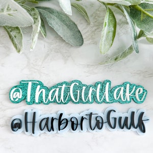 Business Watermark, Acrylic Watermark Sign, Social Media Sign, Acrylic Business Name, Hashtag Sign, Photography Prop Sign, Logo Sign,
