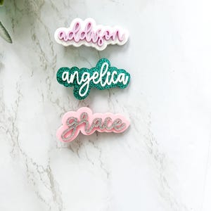 Personalized Name Hair Clip, Custom Hair Clip, Alligator Clip, Hair Bow for Girls, Hair Accessory, Personalized Hairpin, Name Hair Barrette