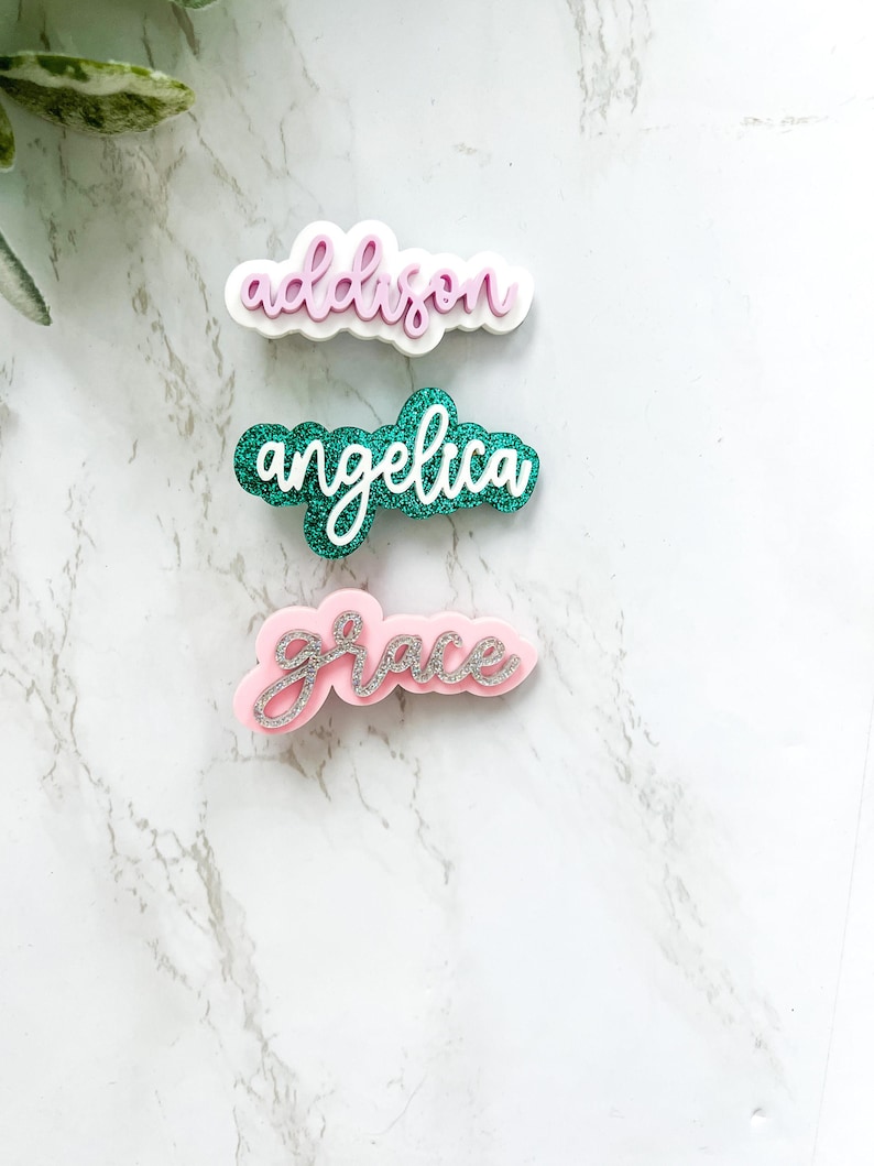 Personalized Name Hair Clip, Custom Hair Clip, Alligator Clip, Hair Bow for Girls, Hair Accessory, Personalized Hairpin, Name Hair Barrette