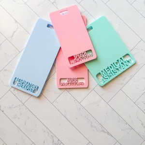 Double Line Badge Buddy for ID Card, Work ID Badge Holder, Lab Badge Buddy, Marker Parker, Medical Badge, X-Ray Badge, Badge Reel