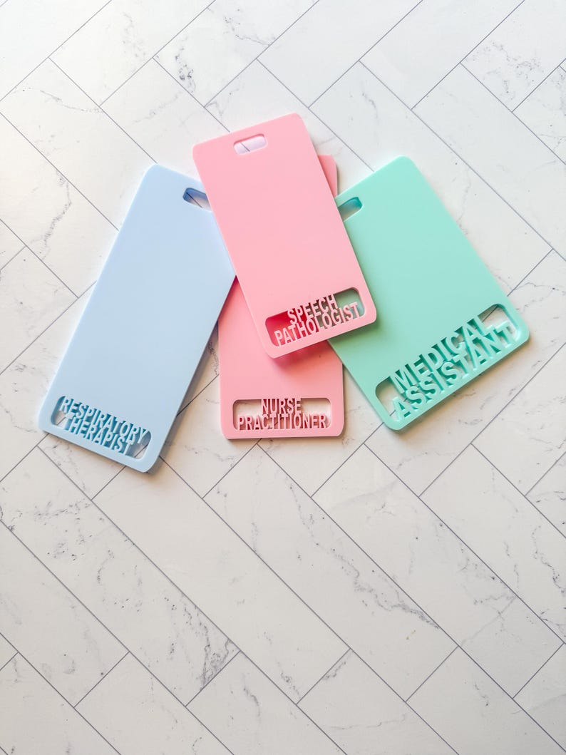 Double Line Badge Buddy for ID Card, Work ID Badge Holder, Lab Badge Buddy, Marker Parker, Medical Badge, X-Ray Badge, Badge Reel