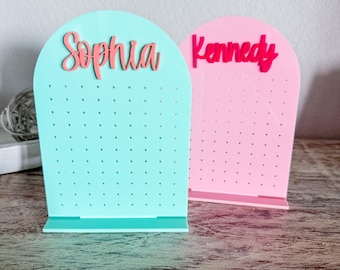 Earring Holder, Custom Earring Stand for Girls, Gift for Girls, Girls Earring Organizer, Personalized Jewelry Box, Kids Room Decor
