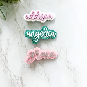 Personalized Name Hair Clip, Custom Hair Clip, Alligator Clip, Hair Bow for Girls, Hair Accessory, Personalized Hairpin, Name Hair Barrette