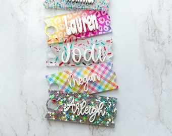 Personalized Glitter Name Plate for 40/64 oz Tumbler Lid