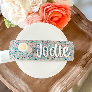 Personalized Tumbler Topper, 40 Ounce Name Tag for Tumbler, Name Plate, Tumbler Name Plate, Custom Tumbler Name Tag, Acrylic Name Plate