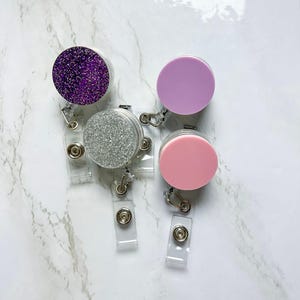 Glitter Badge Reel, Medical Badge Reels, Custom Badge, Glitter Retractable Badge Reel, Teacher Badge Reel, Custom Badge Reel, Badge Buddy