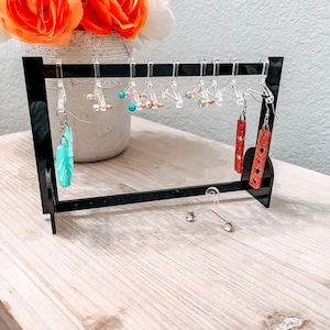 Acrylic Earring Hanger Rack: Jewelry Organizer with 10 Hangers