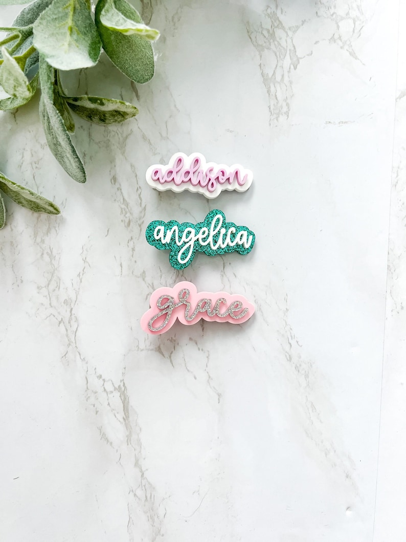 Personalized Name Hair Clip, Custom Hair Clip, Alligator Clip, Hair Bow for Girls, Hair Accessory, Personalized Hairpin, Name Hair Barrette