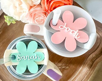 Daisy Name Plate: Personalized Tumbler Topper for 40/64 oz Tumbler