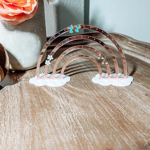 Rainbow Earring Stand, Earring Holder, Girls Birthday Gift, Acrylic Earring Stand, Jewelry Organizer, Earring Organizer, Jewelry Display