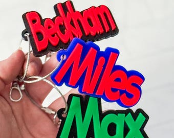 Personalized Acrylic Backpack Tag: 3D Name Bag Charm