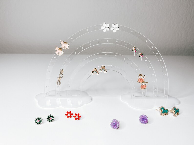 rainbow shaped earring stand