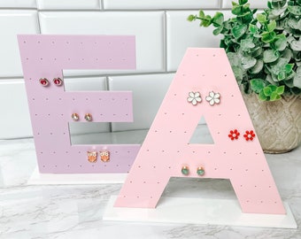 Personalized Letter Earring Stand: Acrylic Jewelry Organizer