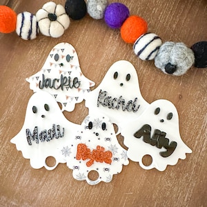 Personalized Ghost Tumbler Name Plate: Halloween Tumbler Accessory, 40/64 Ounce Stanley