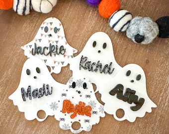 Personalized Ghost Tumbler Name Plate: Halloween Tumbler Accessory, 40/64 Ounce Stanley