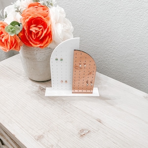 Earring Stand, Two Tone Earring Holder, Jewelry Stand, Acrylic Earring Stand, Jewelry Organizer, Earring Display, Earring Organizer