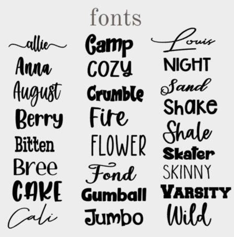fonts