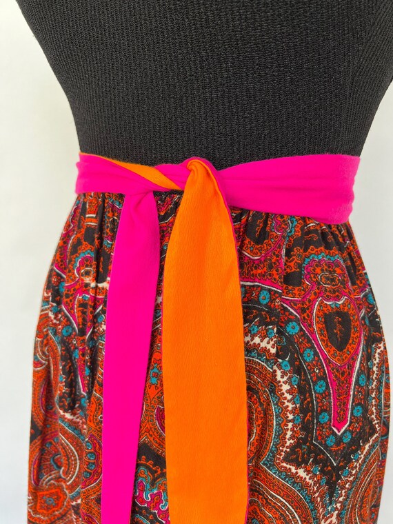 Vintage 1970s 70s Cole of California Neon Paisley… - image 9