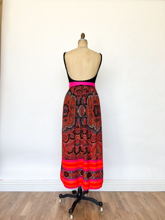 Vintage 1970s 70s Cole of California Neon Paisley… - image 6