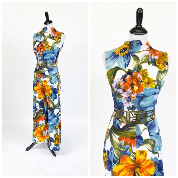 Killer! Vintage 1960s Tropical Hawaiian Print Wide