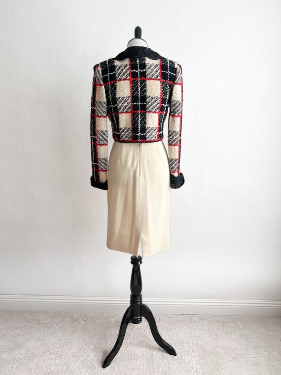 Best! Vintage 1980s Adolfo Wool Knit Cropped Jack… - image 8