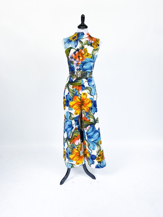 Killer! Vintage 1960s Tropical Hawaiian Print Wid… - image 2