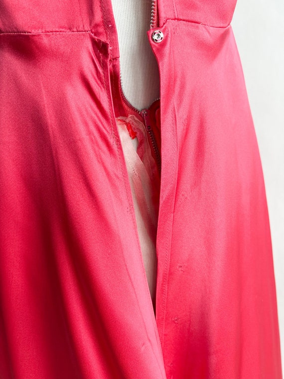 Glam! Vintage 1960s Lee Claire Shocking Pink Silk… - image 8