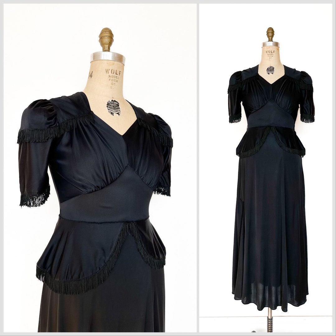 1940s Rayon Hostess Wrap Dress