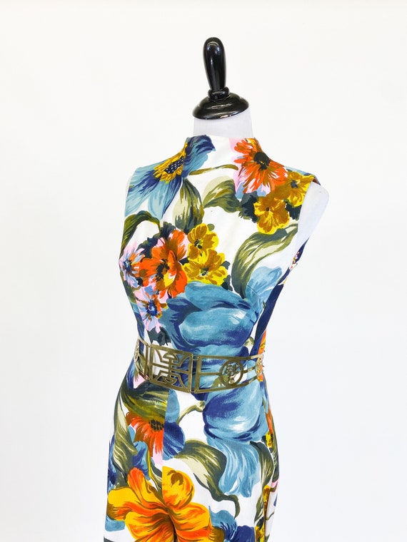 Killer! Vintage 1960s Tropical Hawaiian Print Wid… - image 3