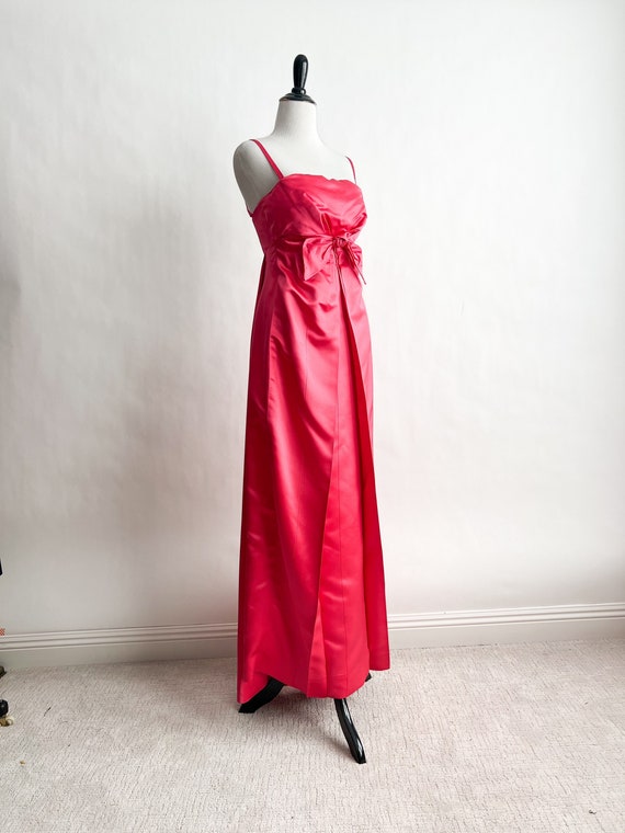 Glam! Vintage 1960s Lee Claire Shocking Pink Silk… - image 2