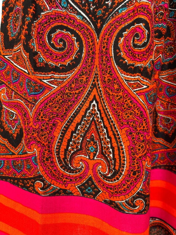 Vintage 1970s 70s Cole of California Neon Paisley… - image 7