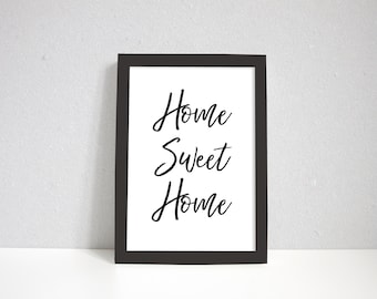 home sweet home quote 1 gift a4 gloss Print picture unframed wall art 6