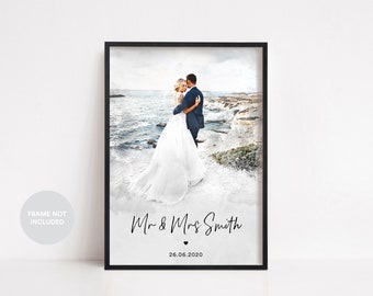 Personalised Wedding Watercolour Portrait | Anniversary Gift