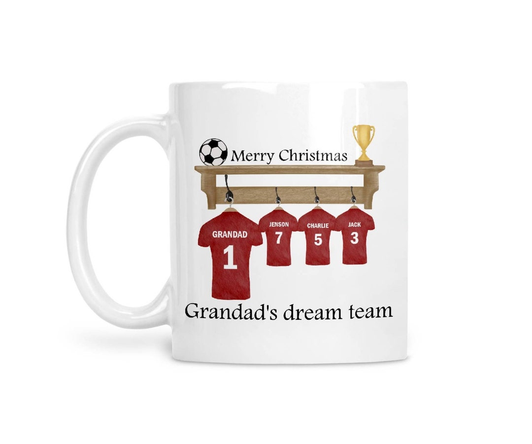 Personalised Football Gift Mug Grandad Dad Daddy Etsy UK