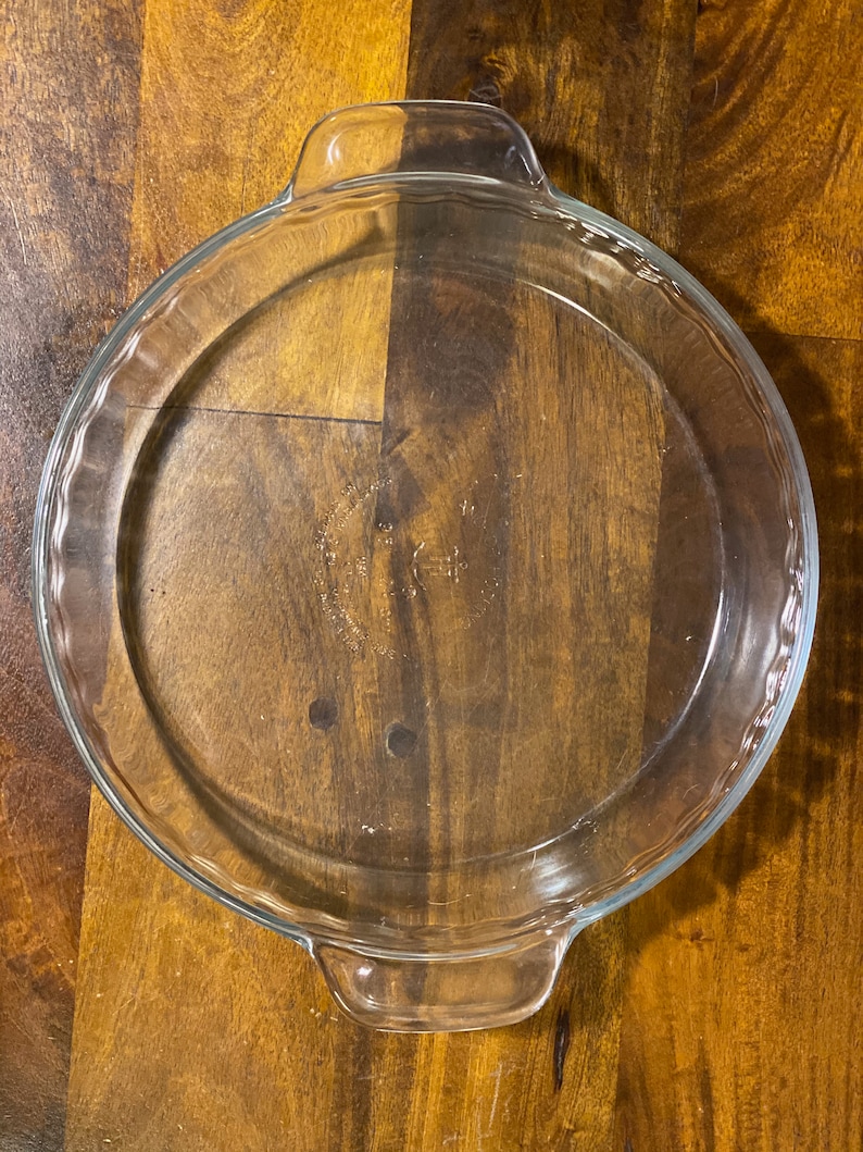 Your Design Etched Glass Pie Plate with Handles and Scalloped Etsy