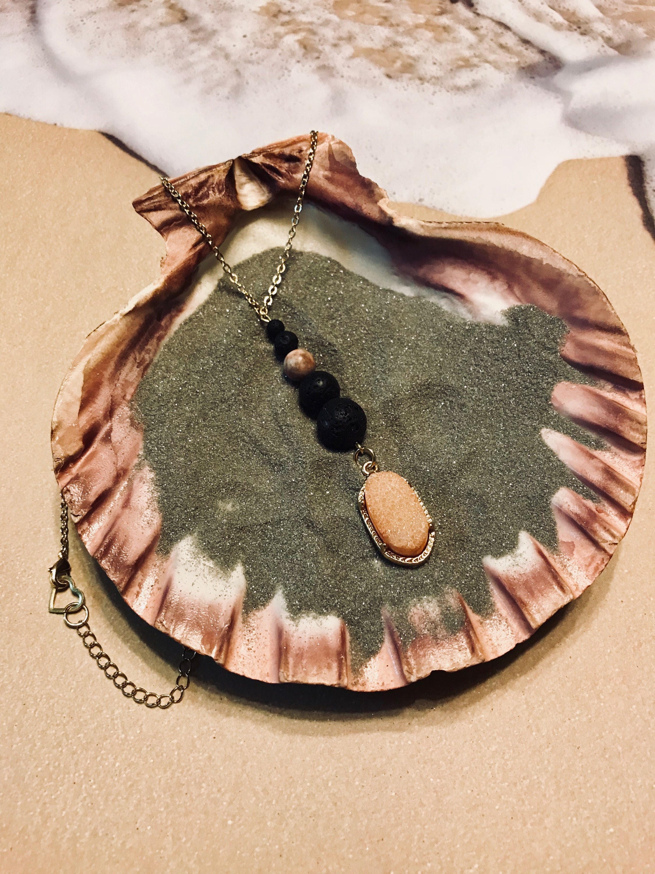 Essential Oil Necklace Essential Oil Jewelry Lava Stone Etsy Sweden