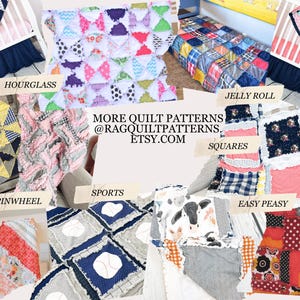 Triangle Rag Quilt Pattern PDF | Twin Size Quilt, Beginner Flannel ...