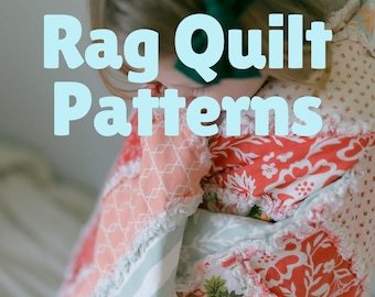 10 Rag Quilt Pattern Book - Baby Rag Quilt Patterns PDF Ebook, Easy Designs & Instructions for Beginners | Learn Rag Quilting Easily