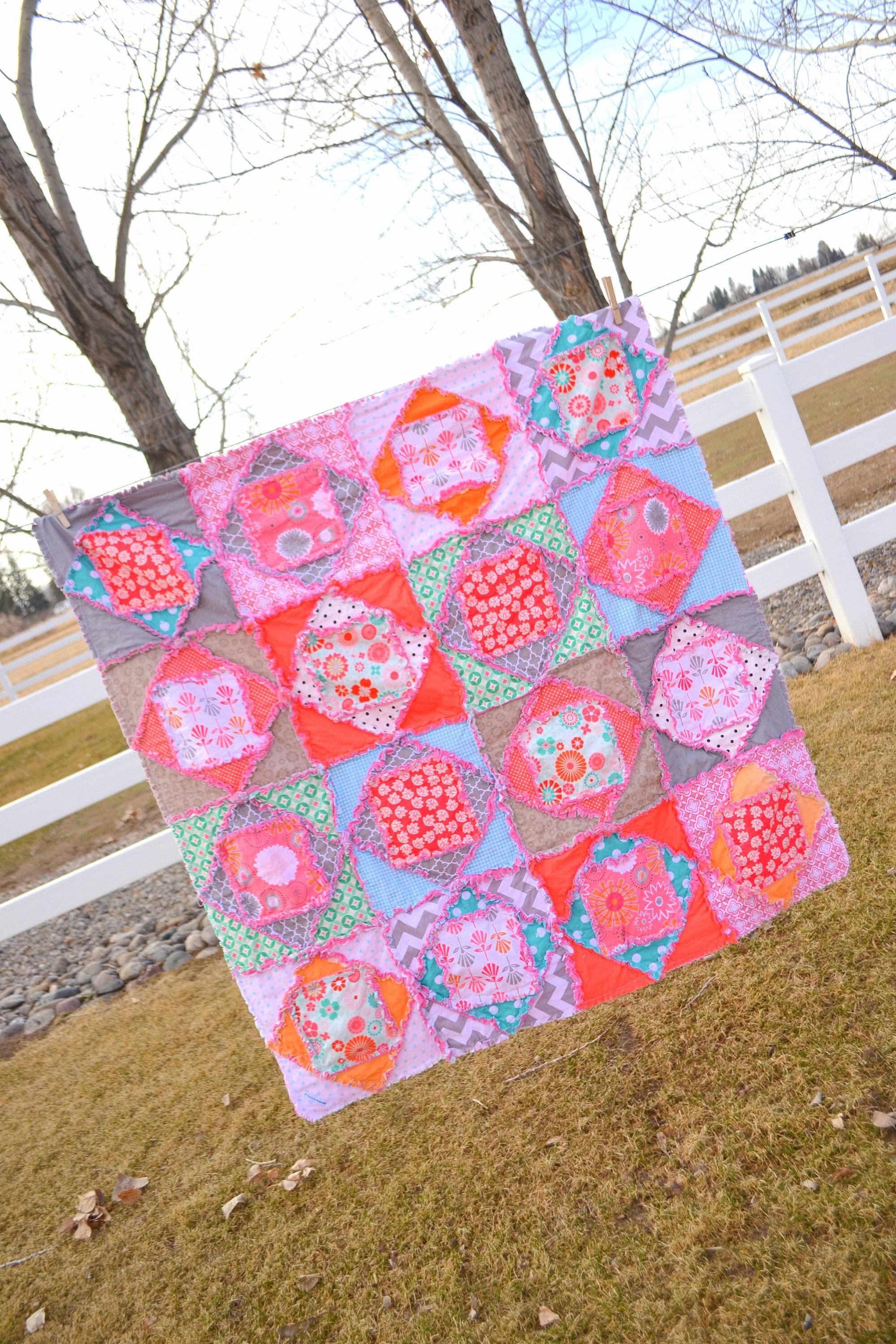 Square Rag Quilt Patterns Economy Square Rag Quilt PDF Pattern PDF, Easy Baby Quilt Patterns ...