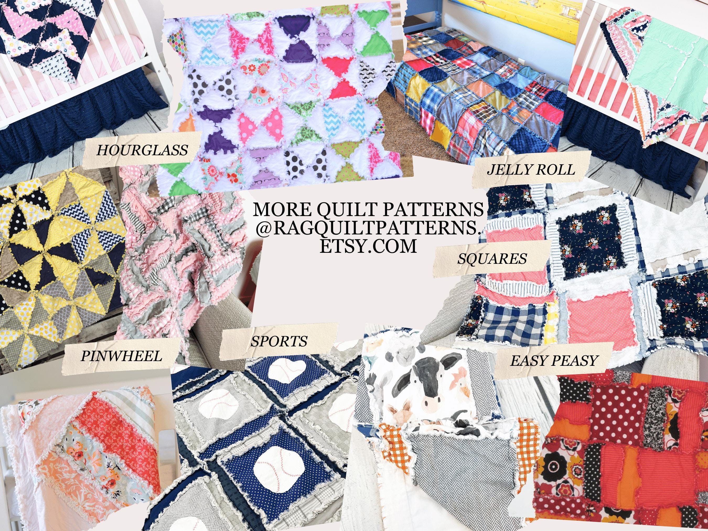 Square Rag Quilt Patterns Economy Square Rag Quilt PDF Pattern PDF, Easy Baby Quilt Patterns ...