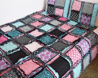 Twin Size Rag Quilt Pattern PDF - Easy Quilt Patterns & Sewing Patterns for Quilting, DIY Craft Project