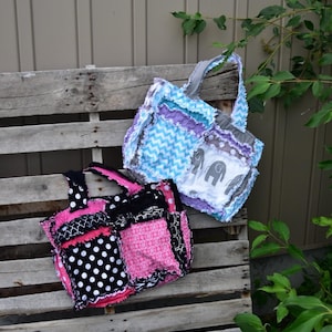 Patroon voor een luiertas van lappendekens, naaipatroon voor een patchwork draagtas (PDF-download)