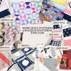 Sterne Quilt Block Raw Edge Applikation Ebook PDF Quilt Patterns, einfach zu machen Baby Boy Rag Quilt und Girl Quilt Pattern Bild 8