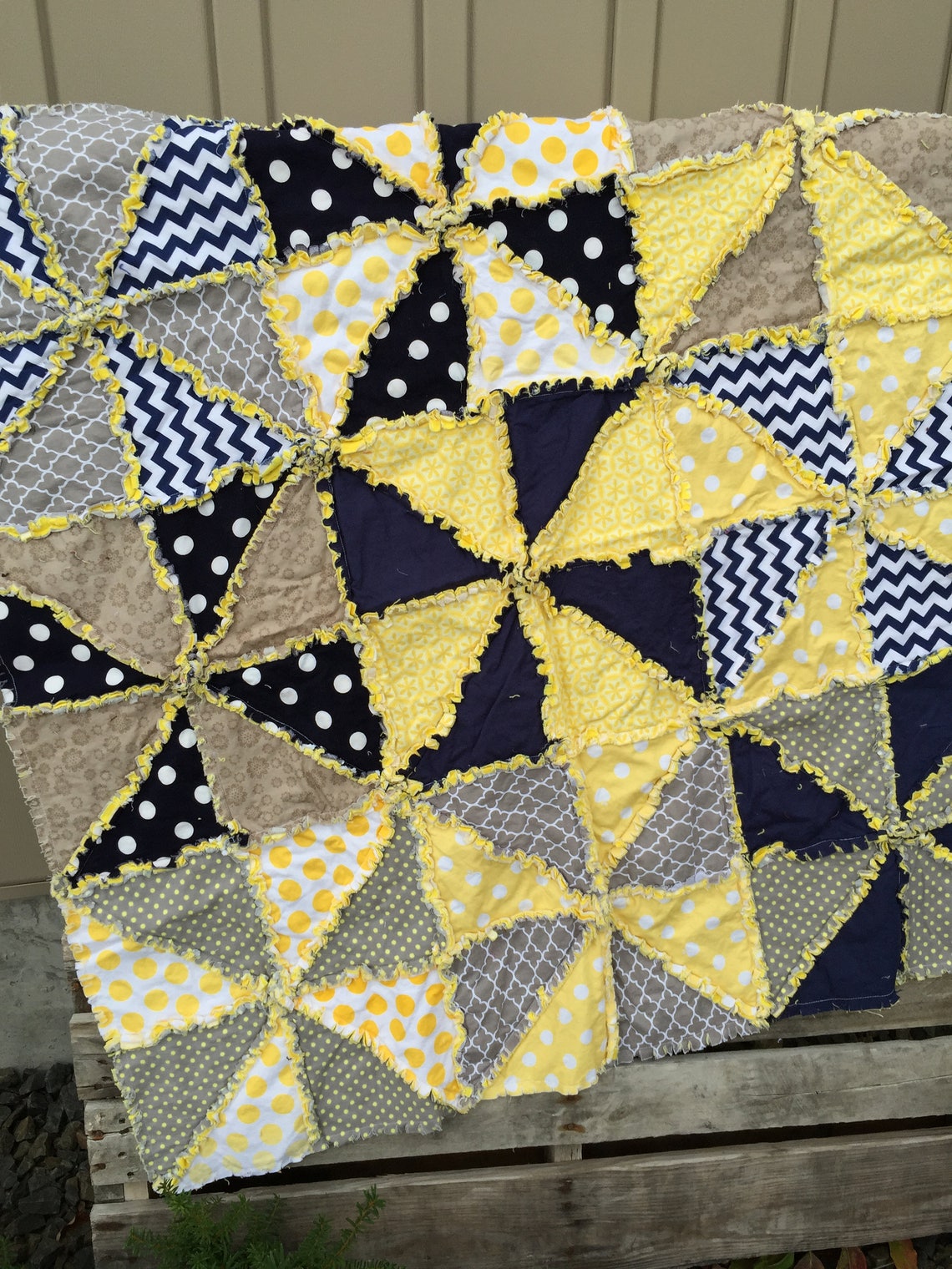 Pinwheel Rag Quilt Pattern PDF Patchwork Quilt Pattern Baby Etsy