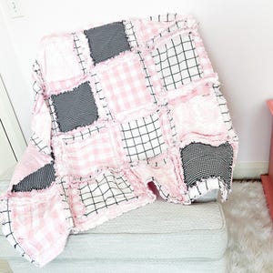 Easy Peasy Quilt PDF Sewing Patterns | Rag Quilt Beginner Girl & boy Blanket Tutorial | Fast Gifts to Sew Crib Nursery Decor | Stash Buster