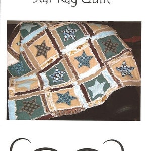 Sterne Quilt Block Raw Edge Applikation Ebook PDF Quilt Patterns, einfach zu machen Baby Boy Rag Quilt und Girl Quilt Pattern Bild 2